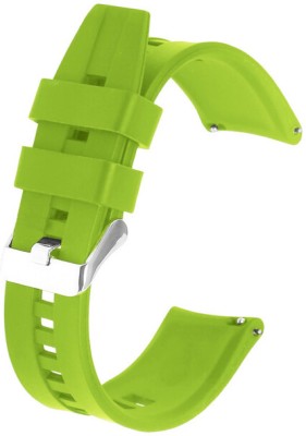 Zelfo Silicone Strap Compatible with Pebble Cosmos Valor Smart Watch Smart Watch Strap(White, Green)