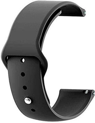 BLACK LOVIES 20 MM Soft Silicon Smartwatch Strap Compatible for B0AT pro 47. Smart Watch Strap(Black)