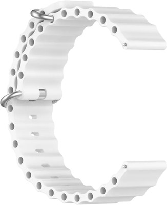 ACM Watch Strap Silicone Smart for Riviera Rsw-10 Smartwatch Belt Band White Smart Watch Strap(White)