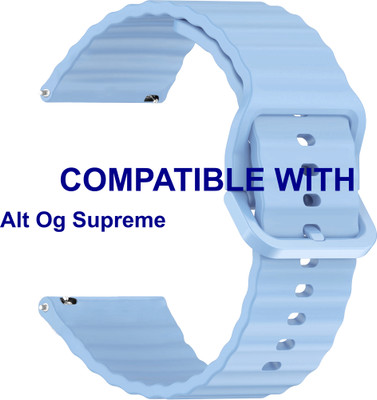 ACM WSM31S22LBL5001 Watch Strap Silicone Classy Belt 22mm for |Alt Og Supreme Smartwatch Light Blue Smart Watch Strap(Blue)