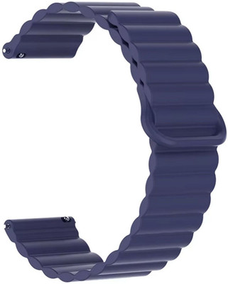 AOnes 22mm Watch Strap Magnetic Silicone Classy Color Belt for Fossil Gen 5 Julianna Smart Watch Strap(Blue)
