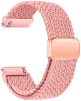 AOnes Watch Strap Nylon Woven Magnetic for Pebble Matrix Smart Watch Strap(Pink)