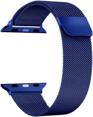 AOnes Magnetic Loop Watch Strap Slide 42mm 44mm 45mm 46mm 49mm for Pebble Enigma Smart Watch Strap(Blue)