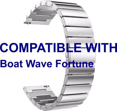 ACM WSM5F22SL3911 Watch Strap Steel Metal Belt 22mm for Boat Wave Fortune Smartwatch Silver Smart Watch Strap(Silver)