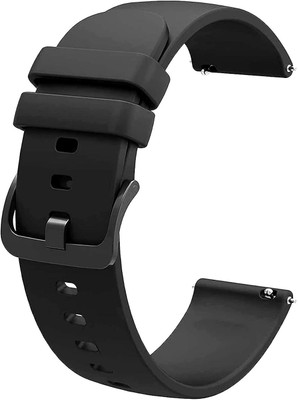 Chalo Kharido 22mm Soft Silicone Strap (Compatible Watch List In Photo & Description) Only For 22mm Smart Watch Strap(Black)