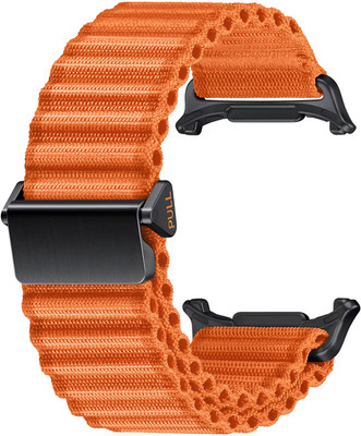TechAwake Rugged Nylon Trail Straps for Galaxy Watch Ultra Smart Watch Strap(Black)