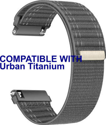 ACM WSM39A22GY3435 Watch Strap Nylon Soft 22mm for Urban Titanium Smartwatch Belt Grey Smart Watch Strap(Grey)