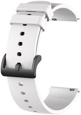 Antoj Silicone strap Compatible with Amazfit GTS2 Mini,Bip/BipU/Pro/Lite,BipS,Galaxy Active black buckle(white ) Smart Watch Strap(White)