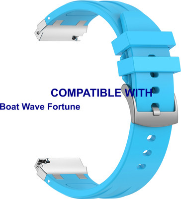ACM WSM36X22BL3911 Watch Strap Metal Hook Silicone Belt 22mm for Boat Wave Fortune Smartwatch Blue (ONLY SUITABLE FOR LARGE WRIST SIZE) Smart Watch Strap(Blue)