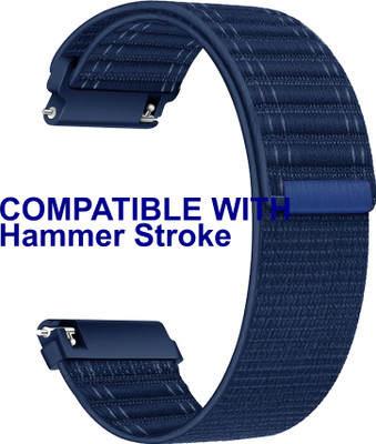 ACM Watch Strap Nylon Soft 22mm for Hammer Stroke Smartwatch Belt Blue Smart Watch Strap(Blue)