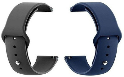BLACK LOVIES 20 mm Soft Silicon Smartwatch Strap Compatible With AMAZE FIT Bip U Pro Smart Watch Strap(Black, Blue)
