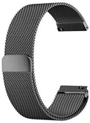 BLACK LOVIES 22 mm Metal Magnetic Band Straps Belt Smart Watch Strap(Black)