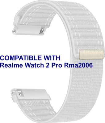 ACM WSM39A22WT1908 Watch Strap Nylon Soft 22mm for |Realme Watch 2 Pro Rma2006 Smartwatch White Smart Watch Strap(White)