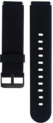 pantan 19mm Black Soft Silicone Watch Strap/Band with Metal Buckle – All 19mm Smartwatches & Analogue Watches Smart Watch Strap(Black)