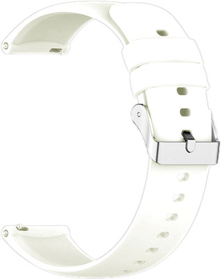 Melfo Flexible Rubber Strap Compatible With Smart Watch Strap(White)