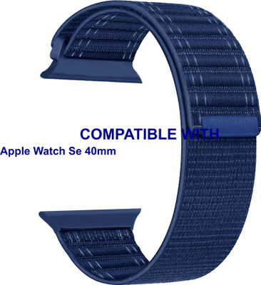 ACM WSM39A40BL1001 Sliding 44mm 49mm Watch Strap Nylon Soft for Apple Watch Se 40mm Smartwatch Blue Smart Watch Strap(Blue)