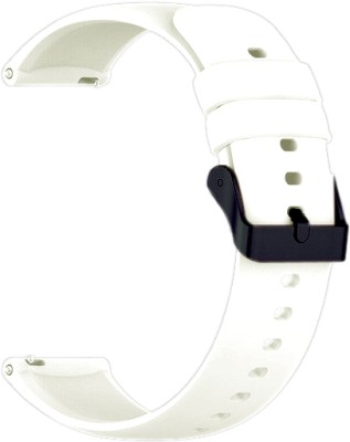 Melfo Black Clip Rubber Strap Compatible with Cross Beats Pingg Smart Watch Strap(White)