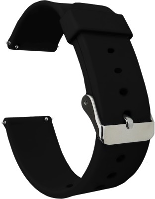 ACM Watch Strap Silicone for Hammer Polar Smartwatch Belt Band Black Smart Watch Strap(Black)