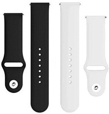 BLACK LOVIES 22 mm Soft Silicon Smartwatch Strap Compatible with Noice. Fit - Agile. Smart Watch Strap(Black, Pink)