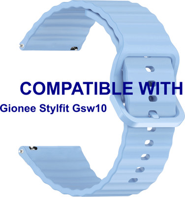 ACM Watch Strap Silicone Classy Belt for Gionee Stylfit Gsw10 Smartwatch Light Blue Smart Watch Strap(Blue)
