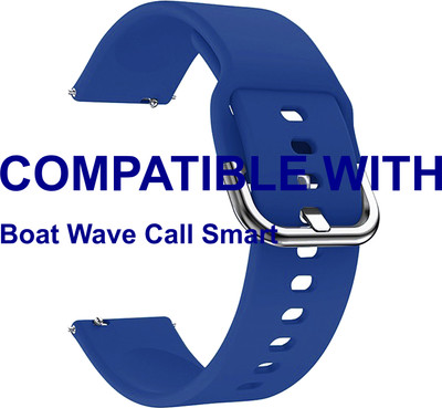 ACM WSM8H22DBL3890 Watch Strap Hook Belt 22mm for |Boat Wave Call Smart Smartwatch Dark Blue Smart Watch Strap(Blue)