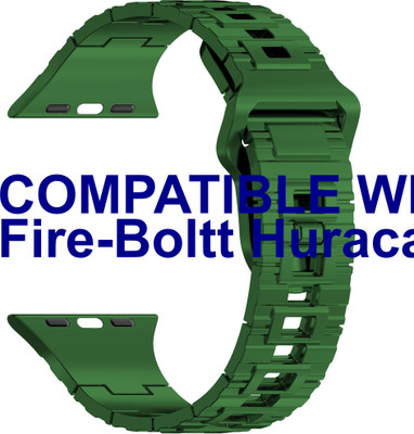 ACM Slide 44mm 49mm Strap Silicone Shiny Belt for Fire-Boltt Huracan Bsw198 Fbr002 Smart Watch Strap(Green)