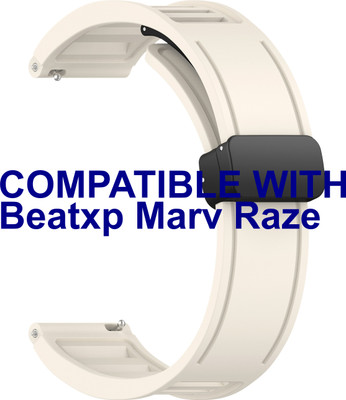 ACM Watch Strap Magnetic Clasp 20mm for Beatxp Marv Raze Smartwatch Belt Starlight Smart Watch Strap(White)