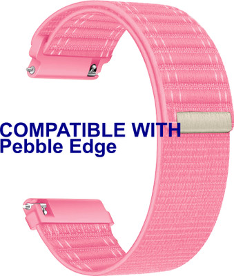 ACM Watch Strap Nylon Soft for Pebble Edge Smartwatch Pink Smart Watch Strap(Pink)