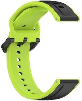 Colorcase 20MM Silicon Strap Compatible With Syska Stellar SW280 Smart Watch Smart Watch Strap(Black, Green)