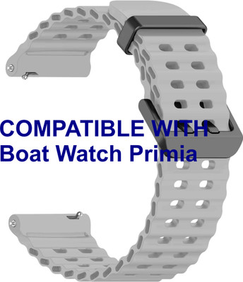 ACM WSM40B22GY2649 Watch Strap Silicone Sports 22mm for Boat Watch Primia Smartwatch Grey Smart Watch Strap(Grey)