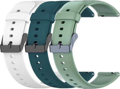 TRENDINGVIEW 22mm Smart Watch Strap (Combo Pack of 3) Silicone Belt with Quick Release Pins | Adjustable Length Smart Watch Strap(Mullti Color)