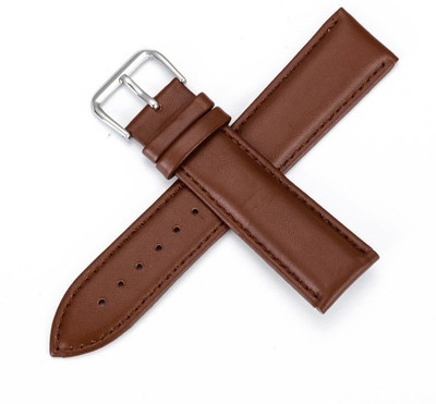 Melfo Synthetic Leather Strap Compatible with Pebble Celia Smart Watch Smart Watch Strap(Brown)