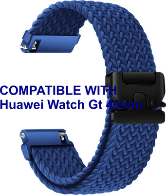 ACM WSM38Z22BL1126 Watch Strap Woven Braided Clipper 22mm for Huawei Watch Gt 46mm Smartwatch Blue Smart Watch Strap(Blue)