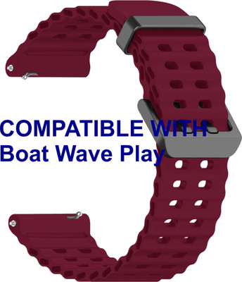 ACM WSM40B20PU2935 Watch Strap Silicone Sports 20mm for Boat Wave Play Smartwatch Belt Purple Smart Watch Strap(Purple)