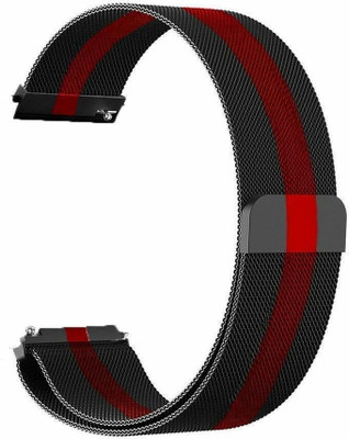 Big Wings 22mm Premium Smart watch straps Smart Watch Strap(Black, Red)