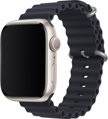 DailyObjects Blue Lightweight Plunge Watchband/Straps Compatible With Apple Watchband 38 mm/40 mm/41 mm | Premium Flexible Slim Fit, Sporty Adjustable Strap with Metal Strap Keeper Fastener For Watchband For Apple Ultra iWatch Series SE 8 7 6 5 4 3 2 1 (Watch Not Included) Smart Watch Strap(Blue)