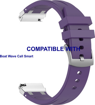 ACM WSM36X22PU3890 Watch Strap Metal Hook Silicone Belt 22mm for Boat Wave Call Smart Smartwatch Purple (ONLY SUITABLE FOR LARGE WRIST SIZE) Smart Watch Strap(Purple)