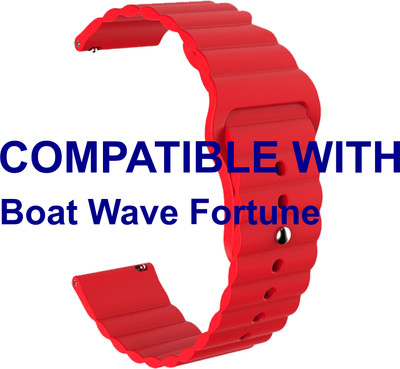 ACM WSM9W22RD3911 Watch Strap Wave Belt 22mm for Boat Wave Fortune Smartwatch Red Smart Watch Strap(Red)