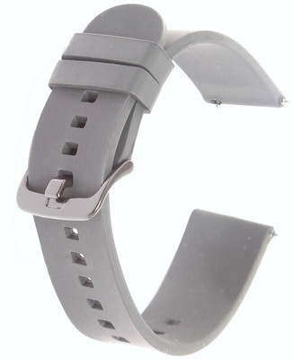 Colorcase Silicon Strap Compatible with NoiseFit Active Smart Watch Smart Watch Strap(White, Grey)