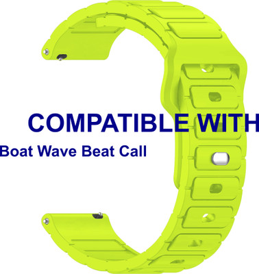 ACM Watch Strap Silicone Belt Button for Boat Wave Beat Call Smartwatch Lime Smart Watch Strap(Green)