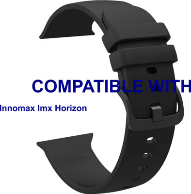 ACM WSM24L40BK1689 Sliding 44mm 49mm Watch Strap Silicone Color Hook for Innomax Imx Horizon Smartwatch Black Smart Watch Strap(Black)