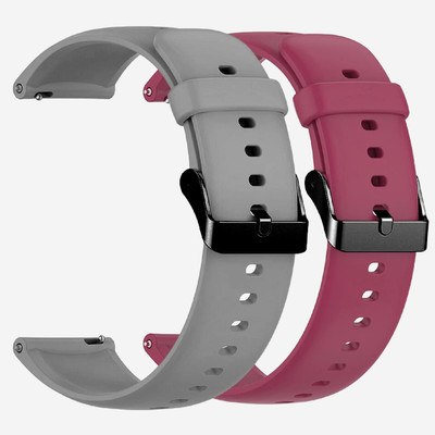 TRENDINGVIEW 22mm Strap Combo for Smart Watches (2 Straps) Black Buckle | Easy Fit Adjustable Design Smart Watch Strap(Mullti Color)