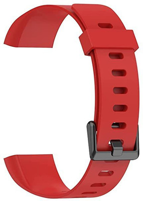 Asotai Silicon Band Strap For Realme smart Band Strap RMA183 With Black Metal Buckel Smart Band Strap(Red)