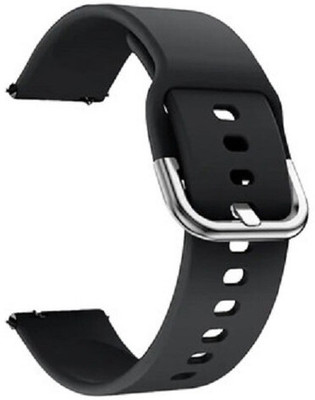 Melfo Silicone Strap Compatible with Boat Primia Celestial Smart Watch Smart Watch Strap(Black)