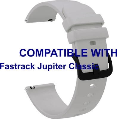 ACM WSM25M22GY3903 Watch Strap Silicone Hook Belt 22mm for |Fastrack Jupiter Classic Smartwatch Grey Smart Watch Strap(Grey)