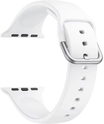 AOnes Silicone Watch Strap with Metal Buckle for Hammer Active 2.0 Smart Watch Strap(White)