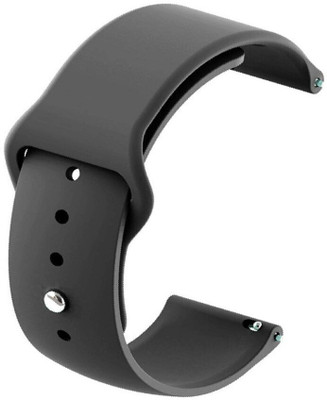 BLACK LOVIES 22 mm Soft Silicon Smartwatch Strap Copattible with Real _ me watch 2 pro Smart Watch Strap(Black)