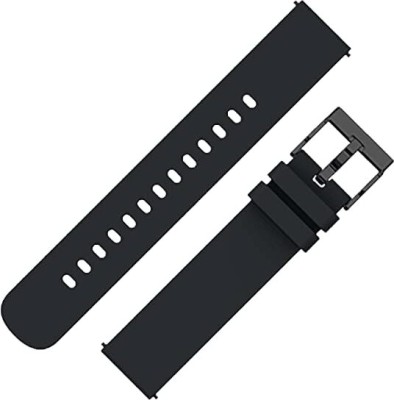 Creations Retail Premium Silicon strap 22 mm Silicone Watch Strap(Black)