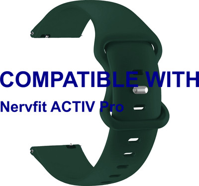 ACM WSM13A22DG3919 Watch Strap Clip Belt 22mm for Nervfit ACTIV Pro Smartwatch Dark Green Smart Watch Strap(Green)