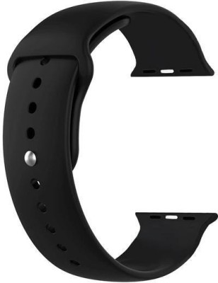 CHG Soft Silicone Sport Strap Band for iWatch 42mm/44mm Smart Watch Strap(Black)